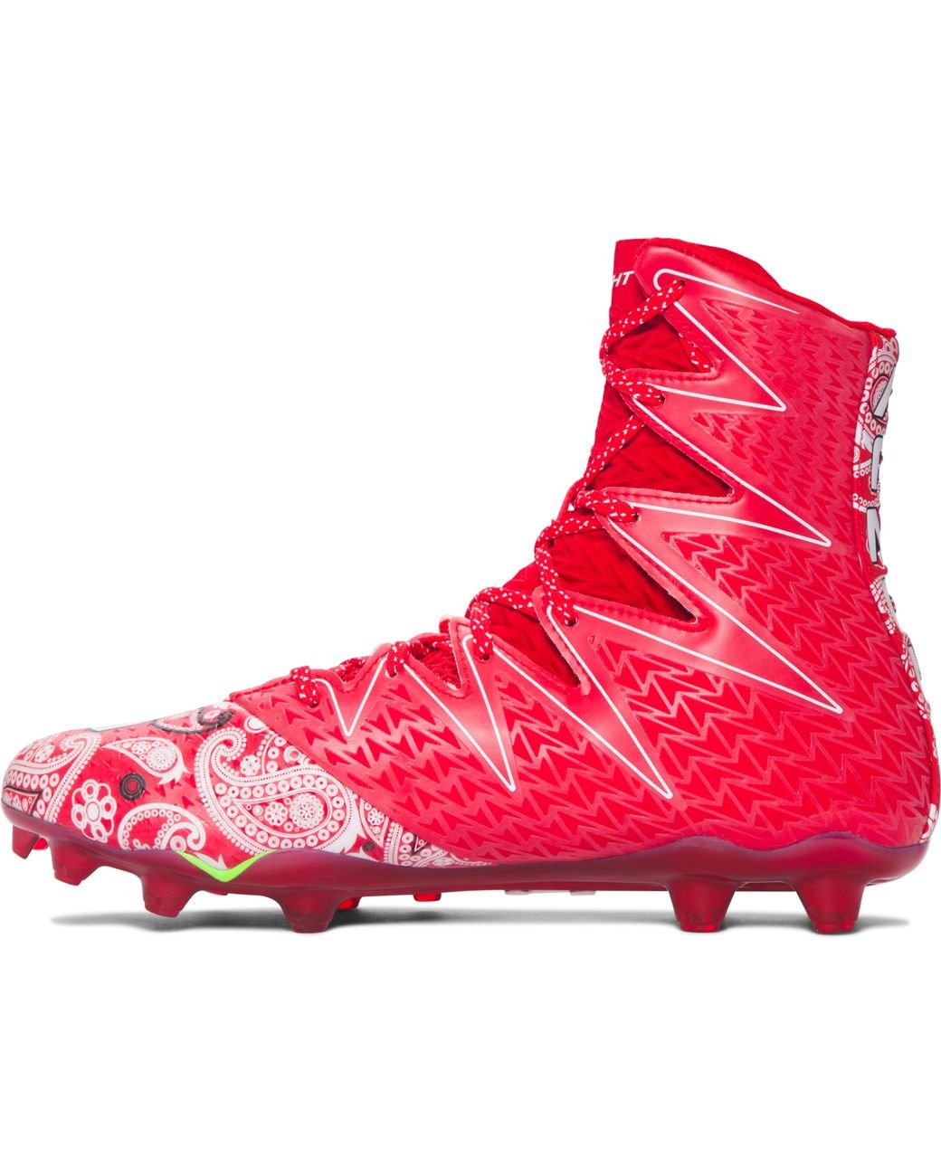 Under armour highlight cleats 2024 red and black