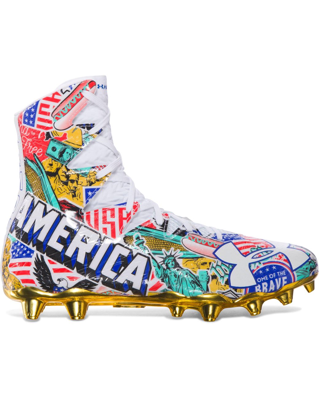 Under Armour Highlight Limited Edition USA Men's Football Cleats Multiple Sizes 