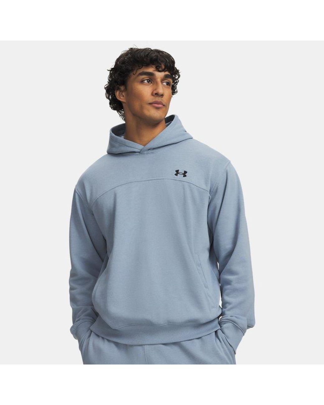 Under Armour Blue Ua Rival Lightweight Hoodie for men