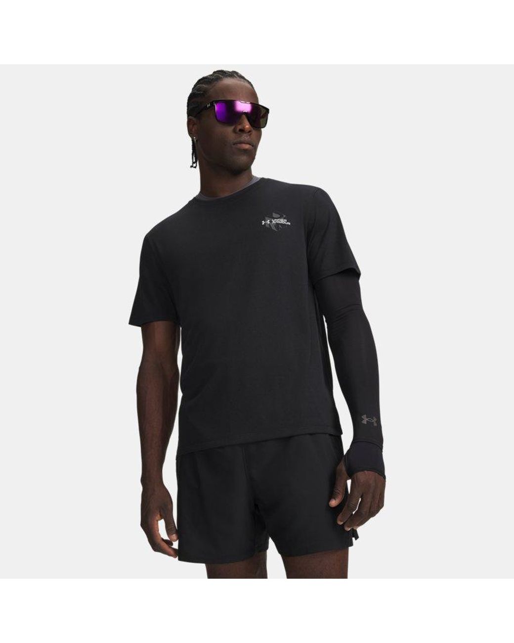 Under Armour Black Velociti Run Cube Short Sleeve Reflective for men