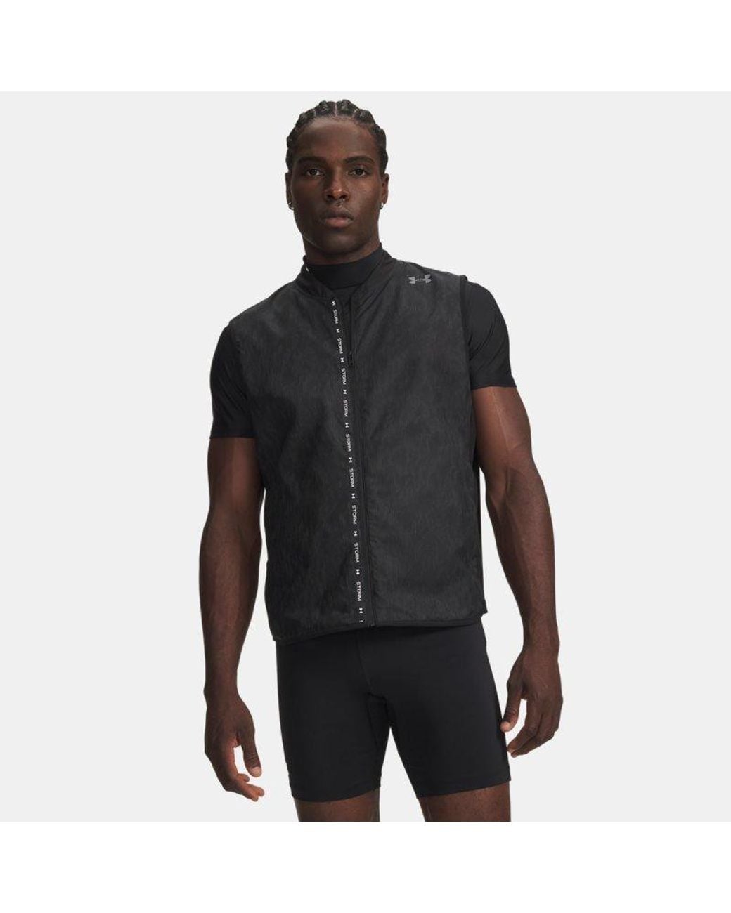 Under Armour Black Velociti Cold Weather Storm Vest Ultimate Reflective for men