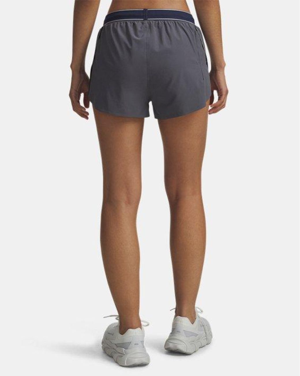 Under Armour Blue Halo Run 2" Shorts Castlerock Washed Reflective