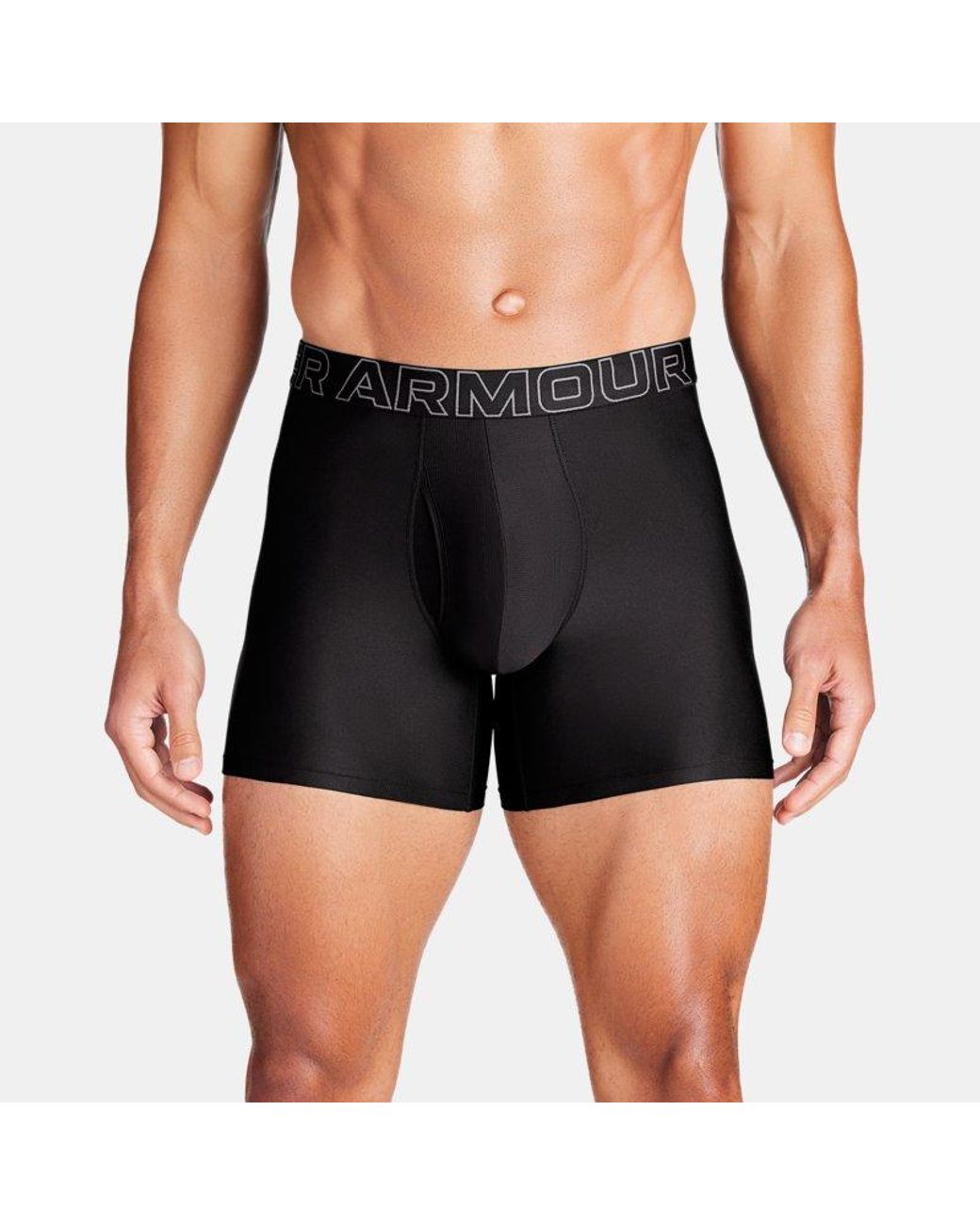 Under Armour Black Performance Tech Solid Boxer Shorts - 6in for men