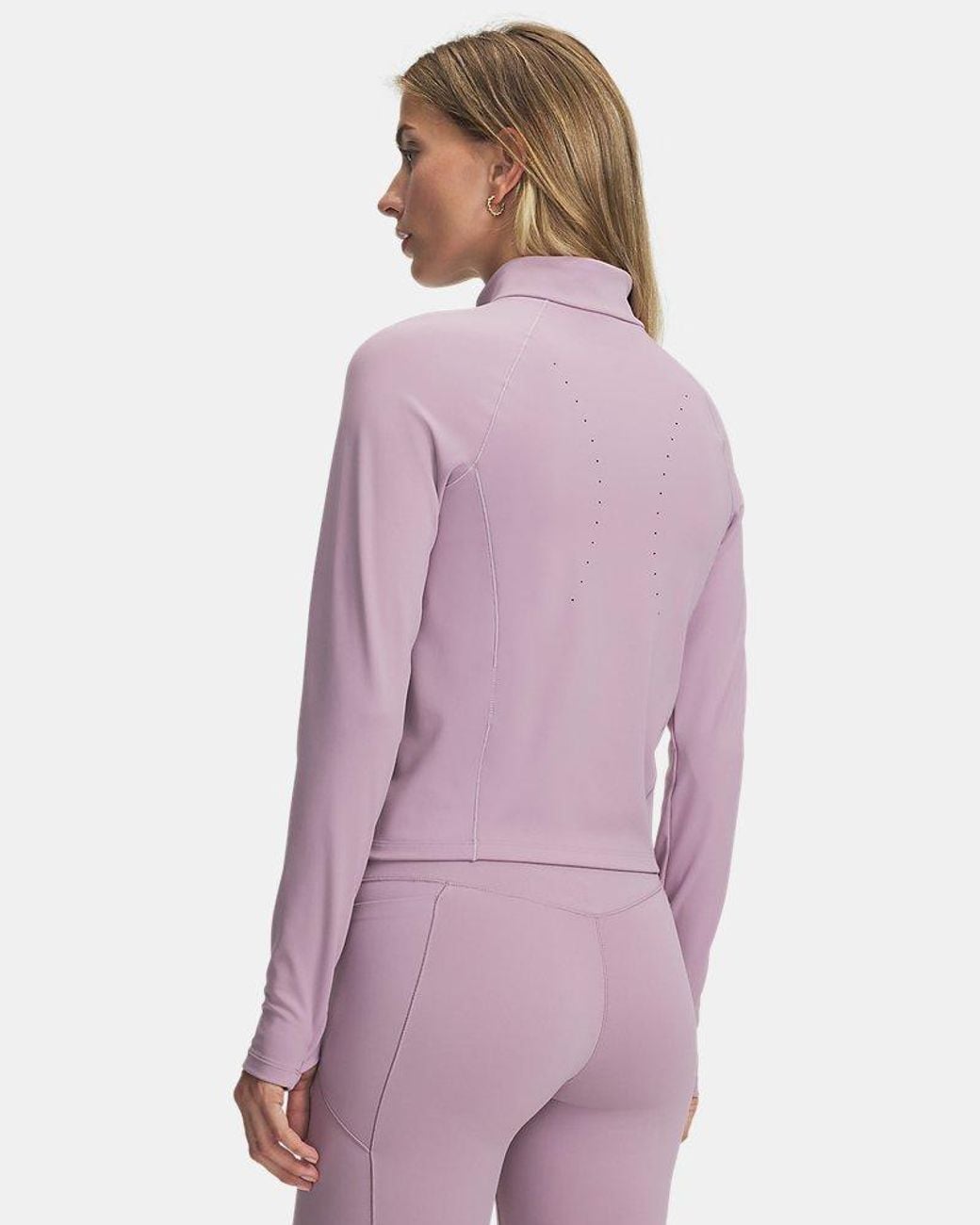 Under Armour Purple Vanish Elite Full Zip Mauve Metallic