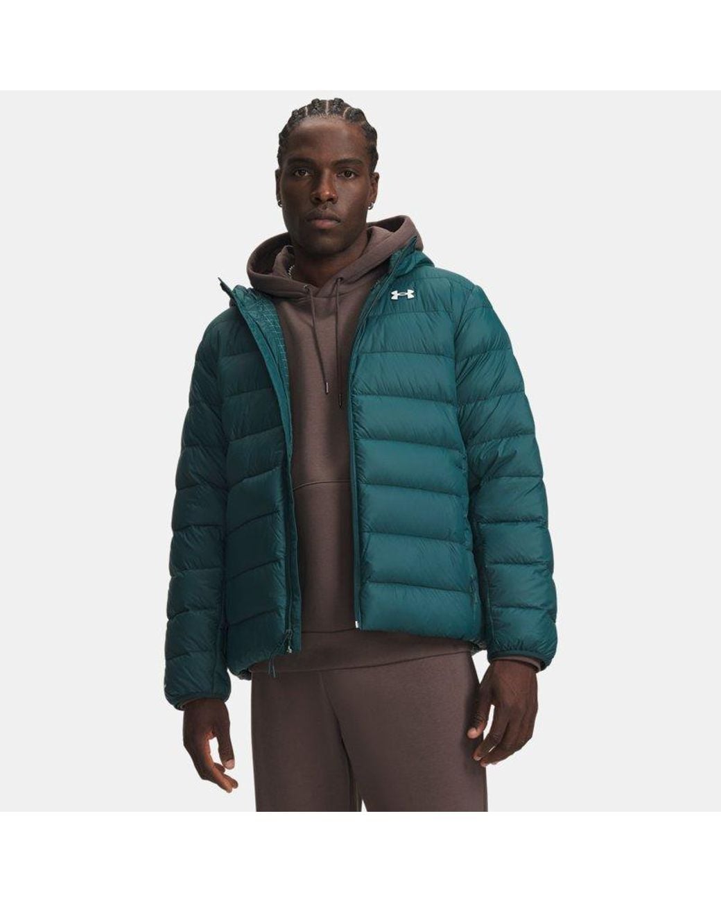 Under Armour Green Legend Down Hooded Jacket Arden for men