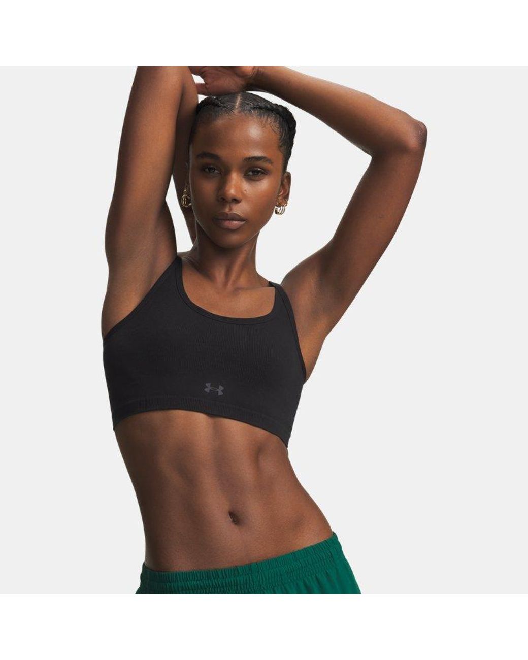 Under Armour Brown Seamless Cotton Low Sports Bra Ultimate Anthracite