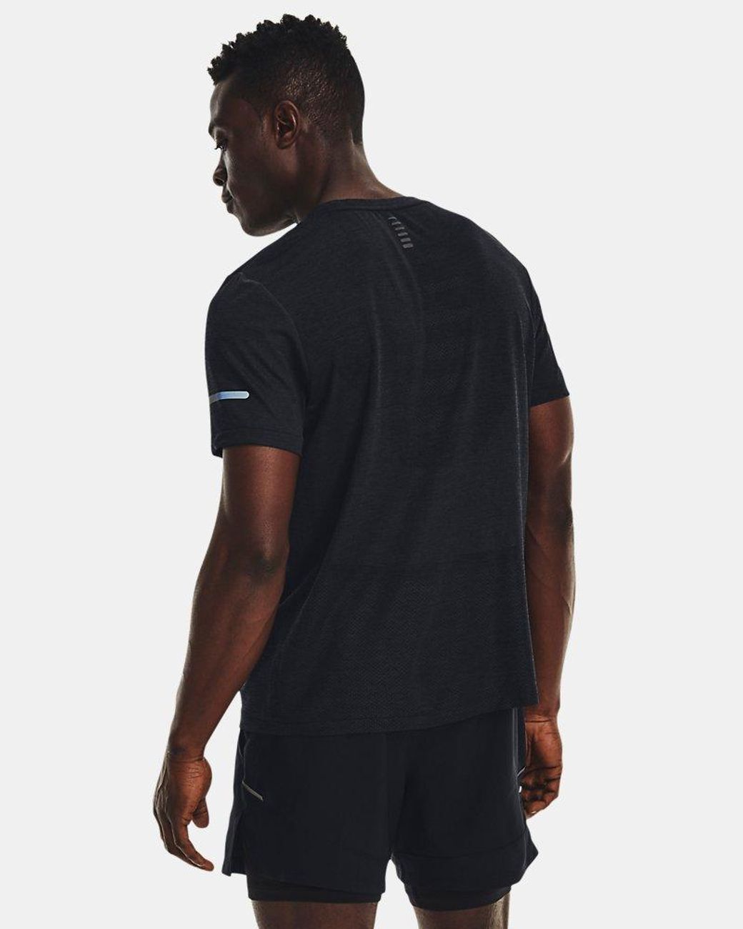 Under Armour Blue Seamless Stride Short Sleeve Reflective for men