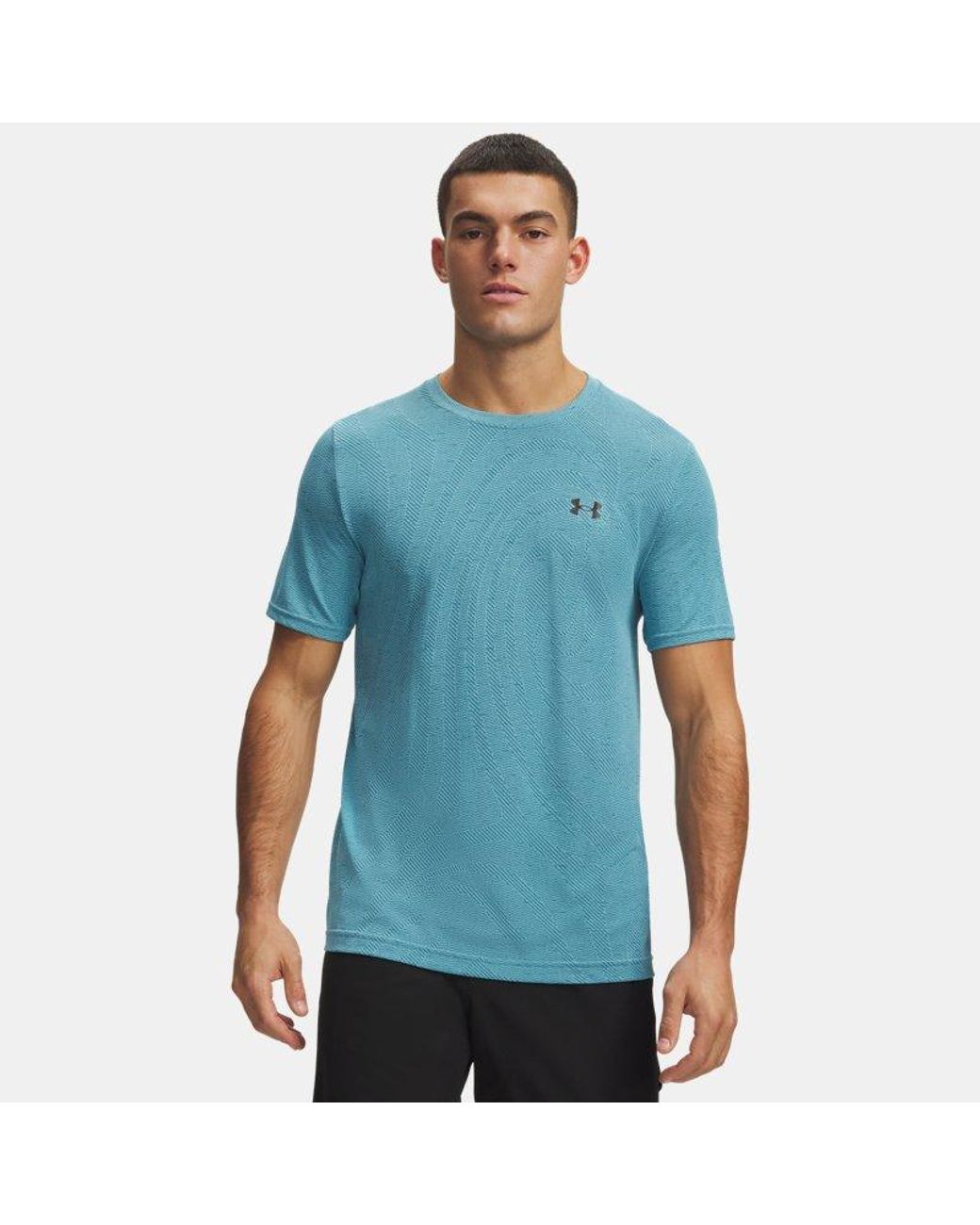 Under Armour Blue Vanish Seamless Short Sleeve Haze for men