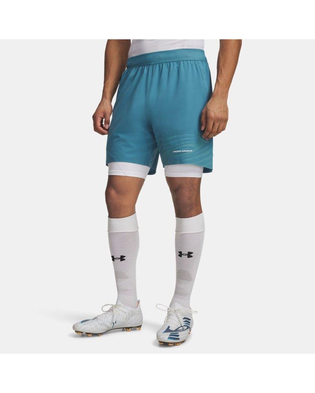 Under Armour Blue Challenger Elite Shorts Boundless for men