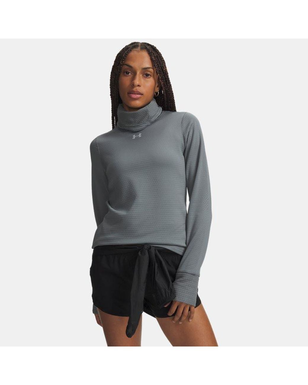 Under Armour Gray Velociti Cold Weather Layer Long Sleeve Clay Reflective