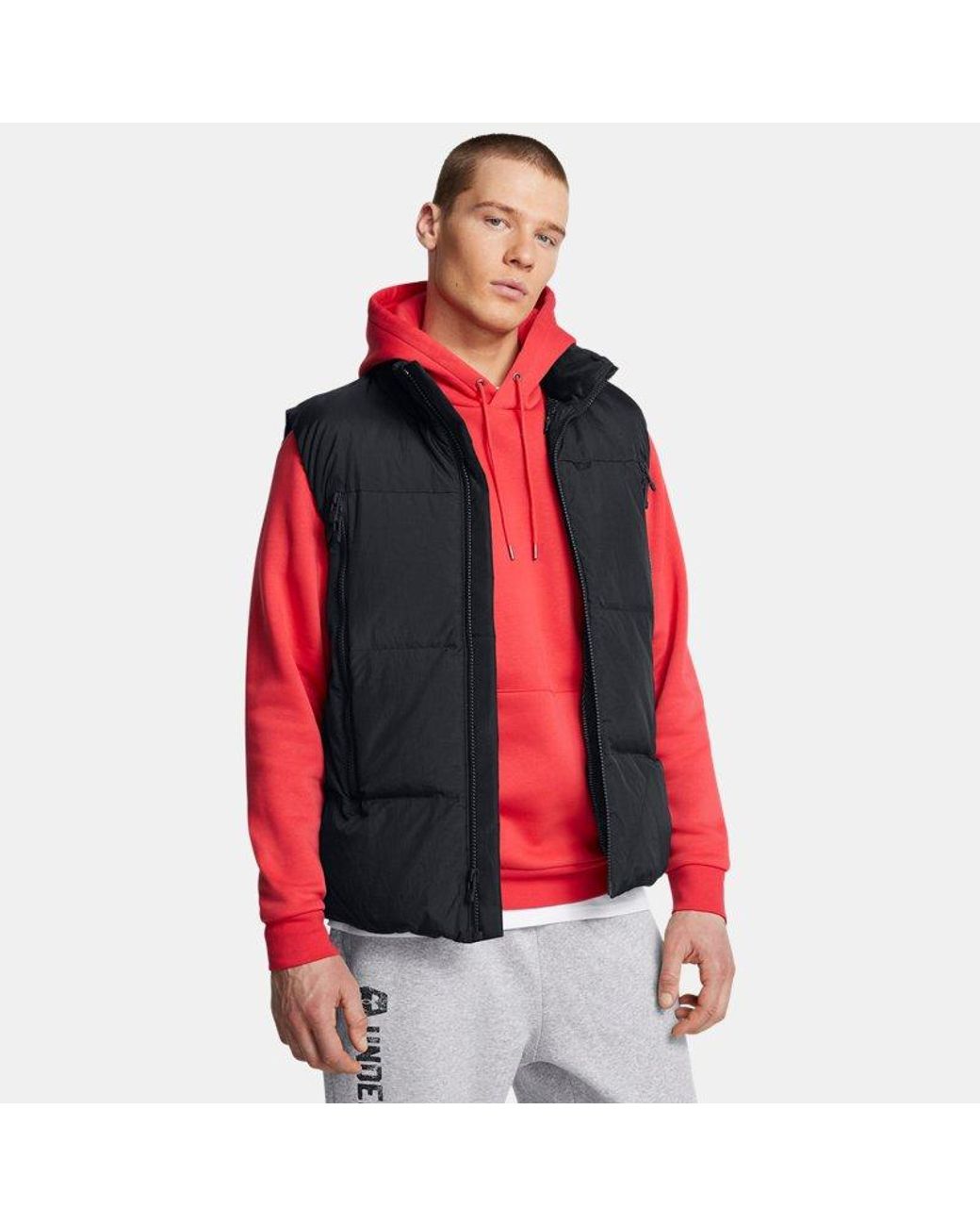 Chaleco Limitless Down Para Hombre Under Armour de hombre de color Red