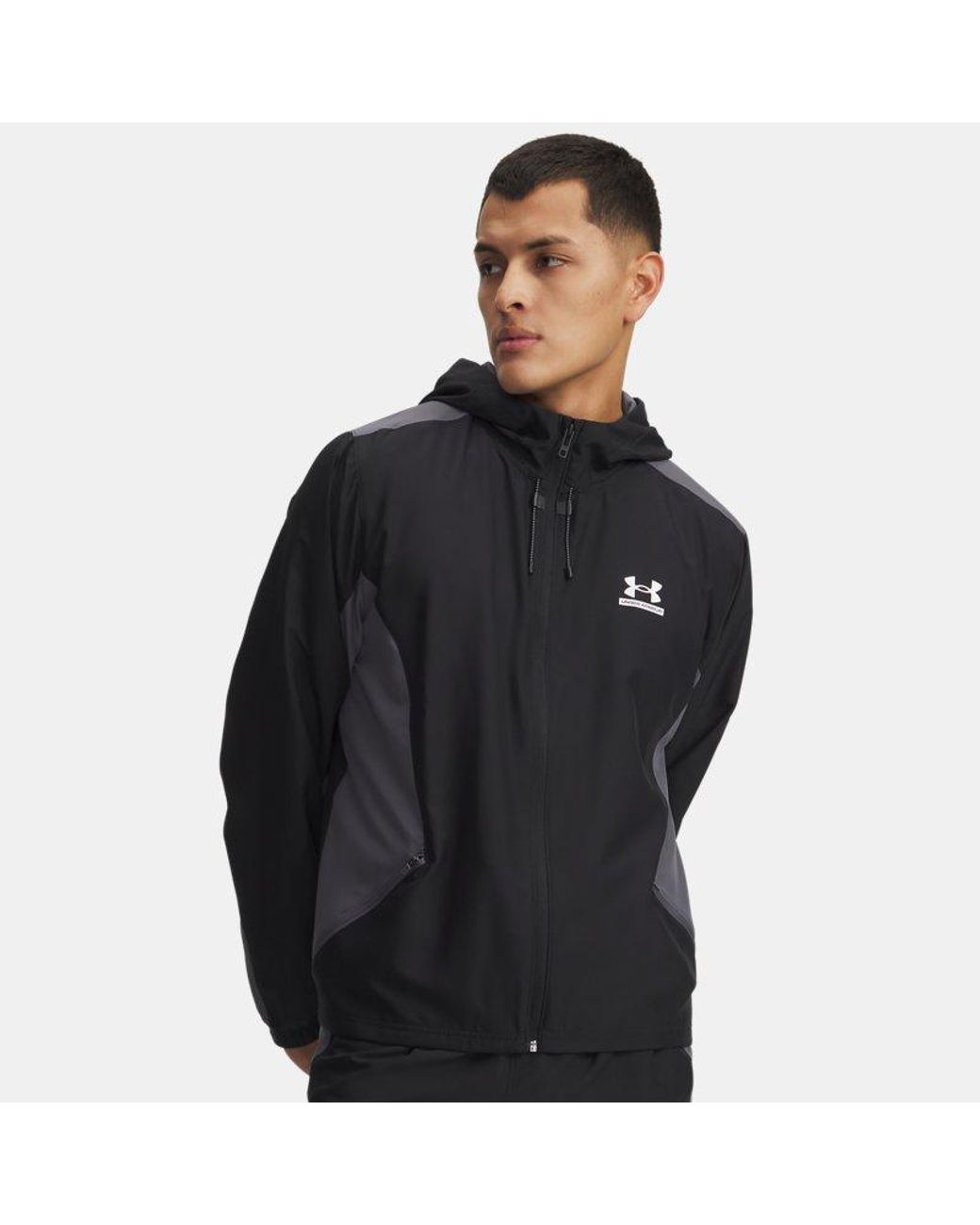 Under Armour Black Tech Sport Woven Jacket Castlerock for men