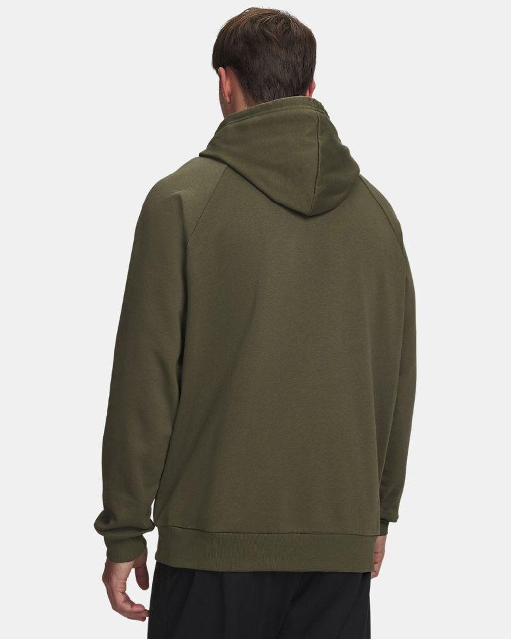 Under Armour Rival Fleece Logo Herenhoodie Marine Od Groente Wit in het Green voor heren