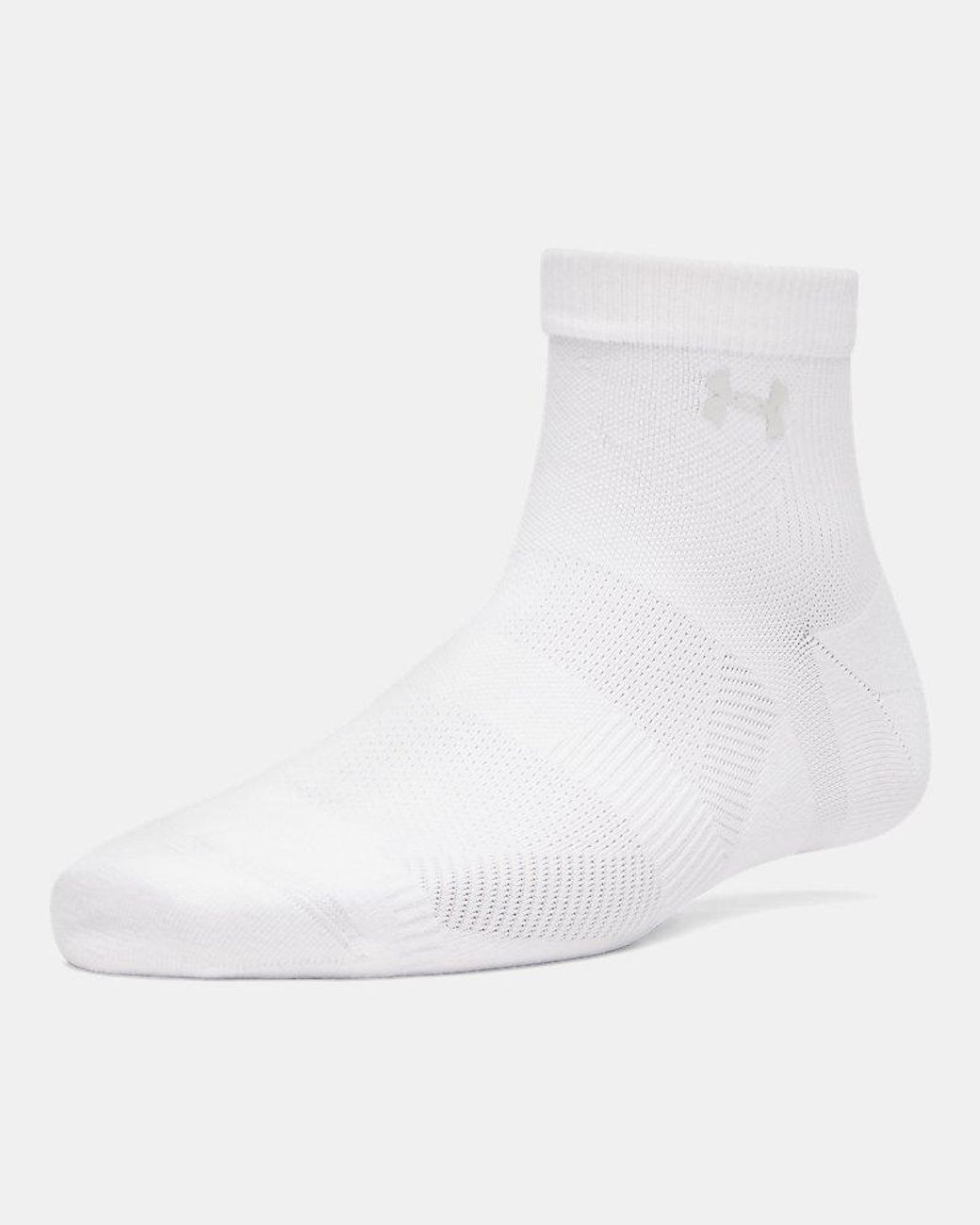 Under Armour White Ua Vanish 3-pack Quarter Socks