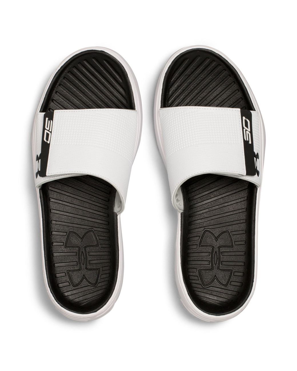 Under Armour Men s Ua Curry 3 Slides in White for Men Lyst