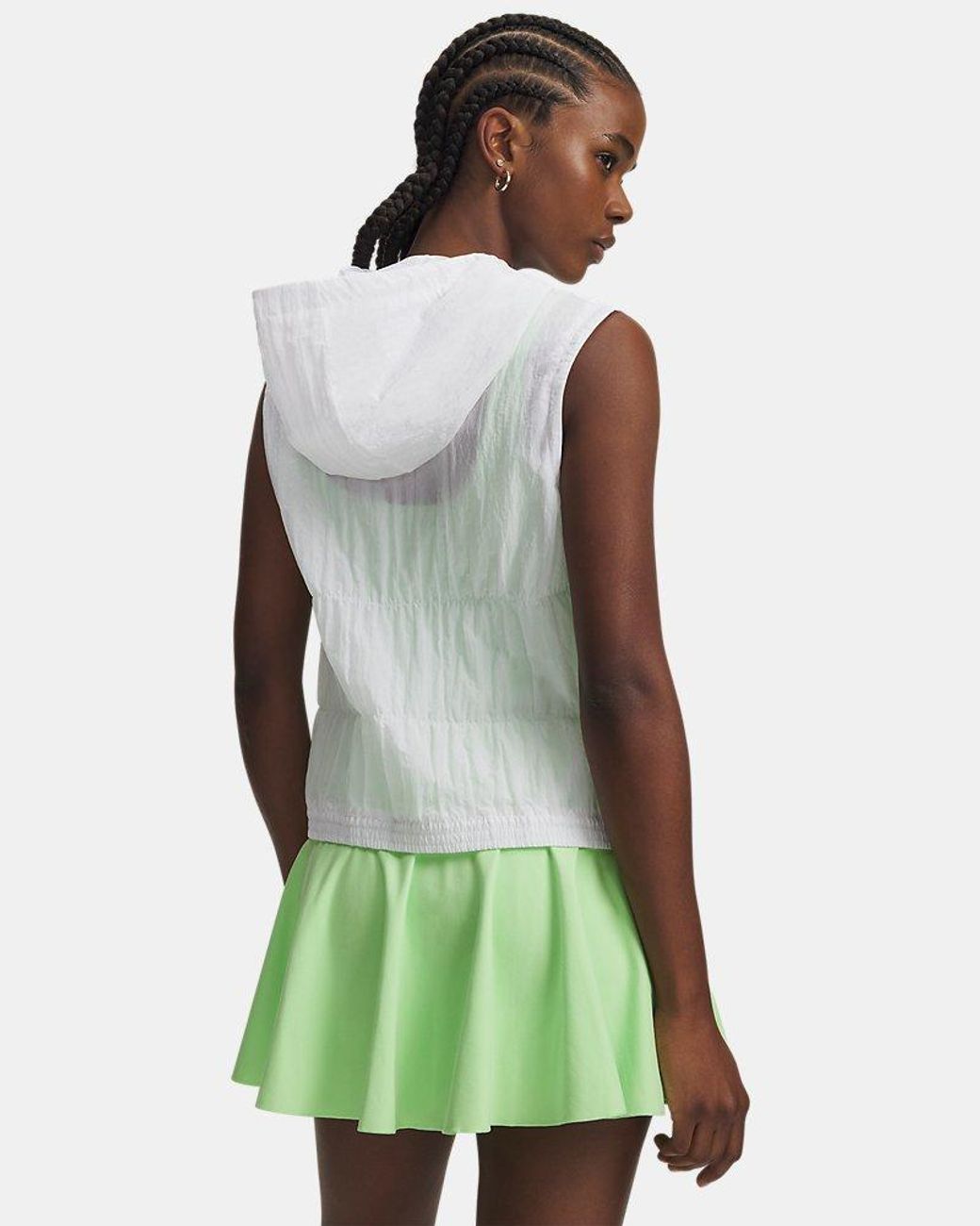 Under Armour Green Rival Woven Ruched Vest
