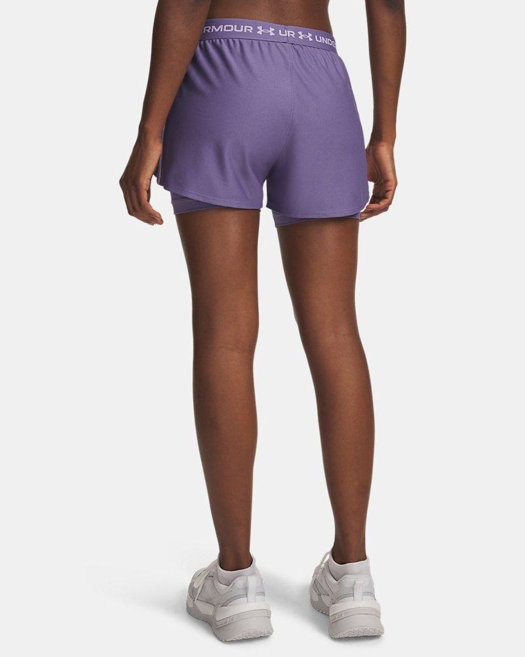 Under Armour Purple Tech Play Up 2-In-1 Shorts Luxe Luxe Crest