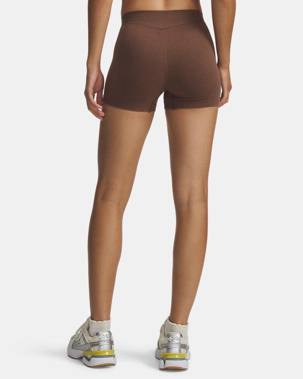 Under Armour Brown Seamless Cotton Shorty Shorts Incense Kona