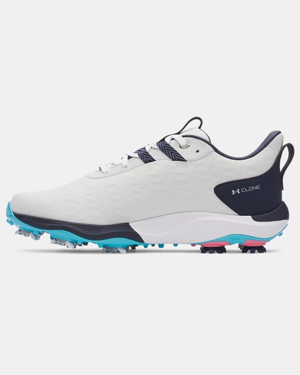 Under Armour White Drive Pro Clone Golf Shoes Distant Midnight Metallic for men