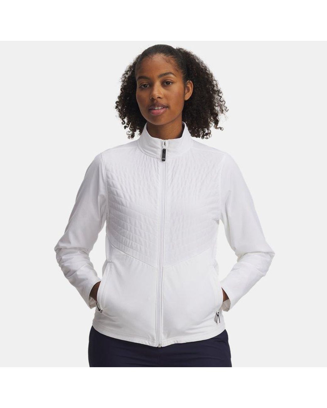Under Armour White Drive Pro Full Zip