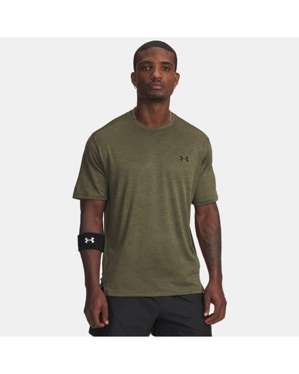 Under Armour Green Tech Vent Short Sleeve Marine Od for men