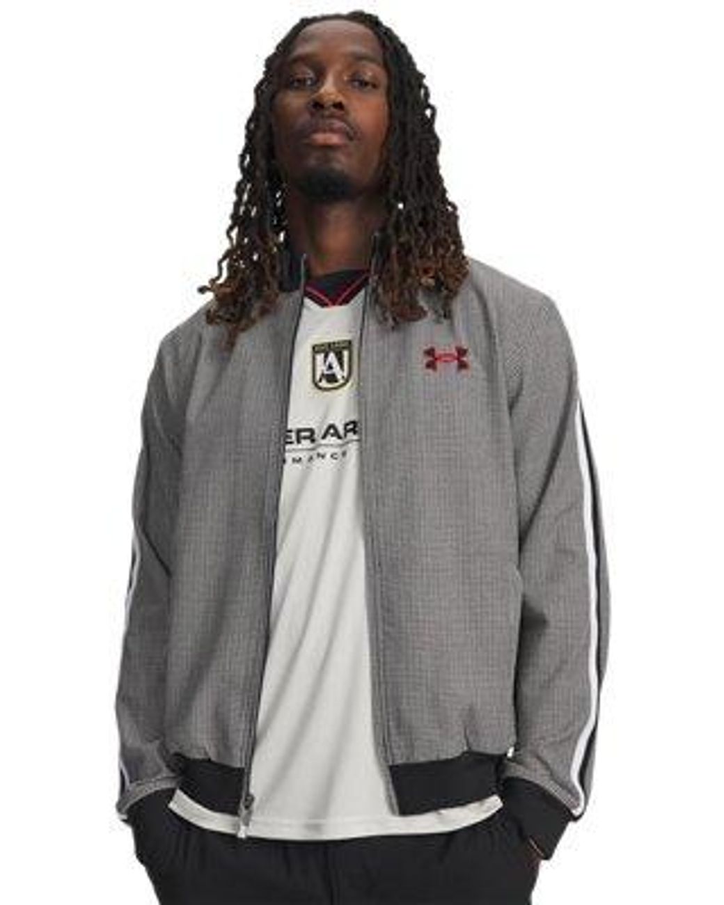 Under Armour Gray Ua Houndstooth Full Zip for men