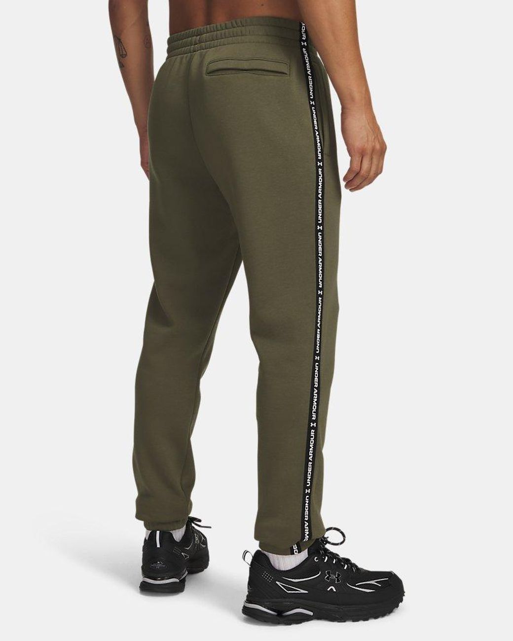 Under Armour Green Icon Fleece Taping Joggers Marine Od for men