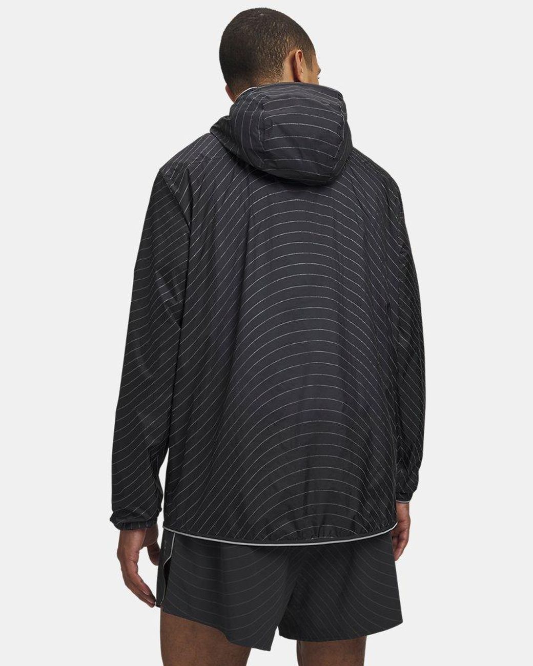 Under Armour Black Hb Run Reflective Jacket Anthracite Reflective for men