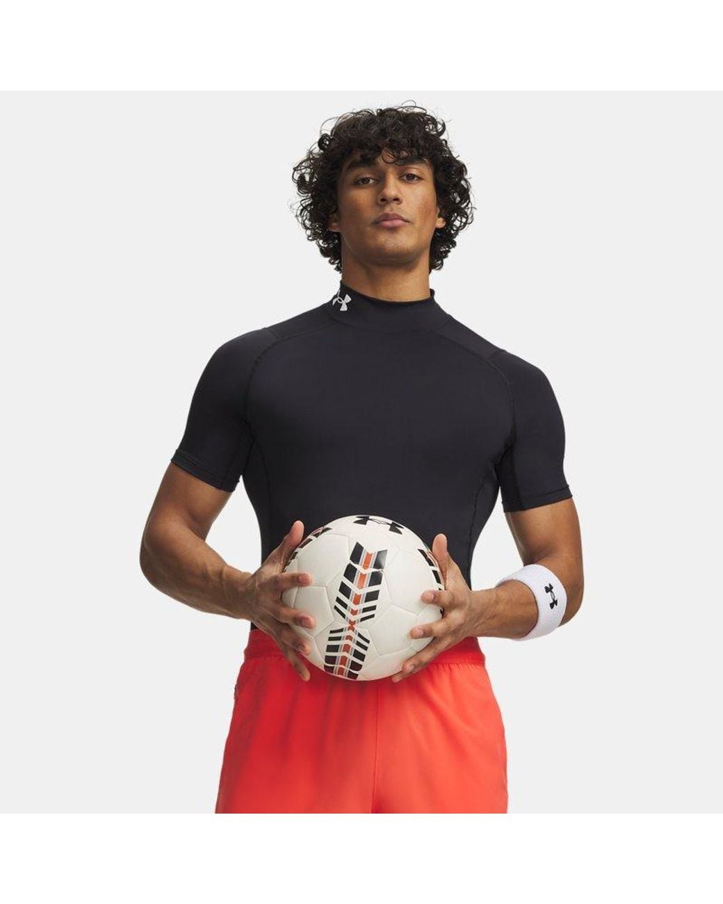 Under Armour Black Heatgear Compression Mock Short Sleeve for men
