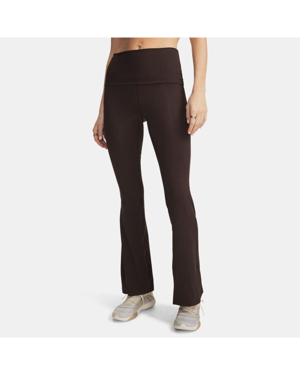 Under Armour Black Meridian Foldover Rib Flare Leggings Kona Kona