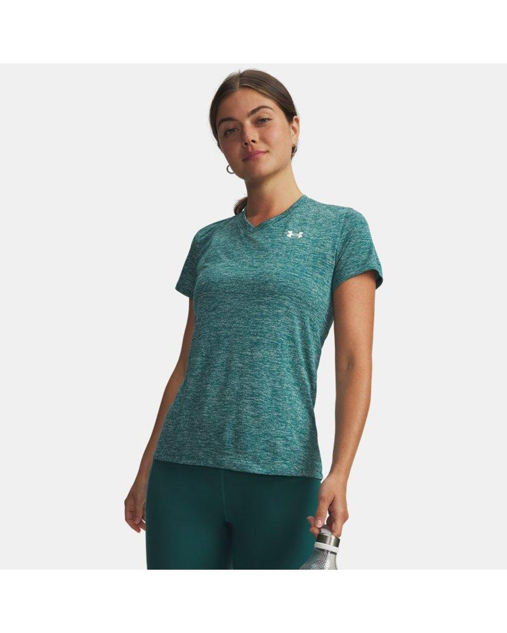Under Armour Blue Tech Twist V-Neck Short Sleeve Rack