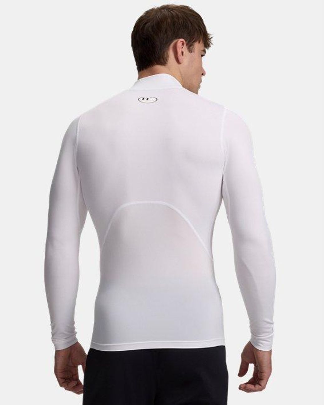 Under Armour White Heatgear Compression Mock Long Sleeve for men