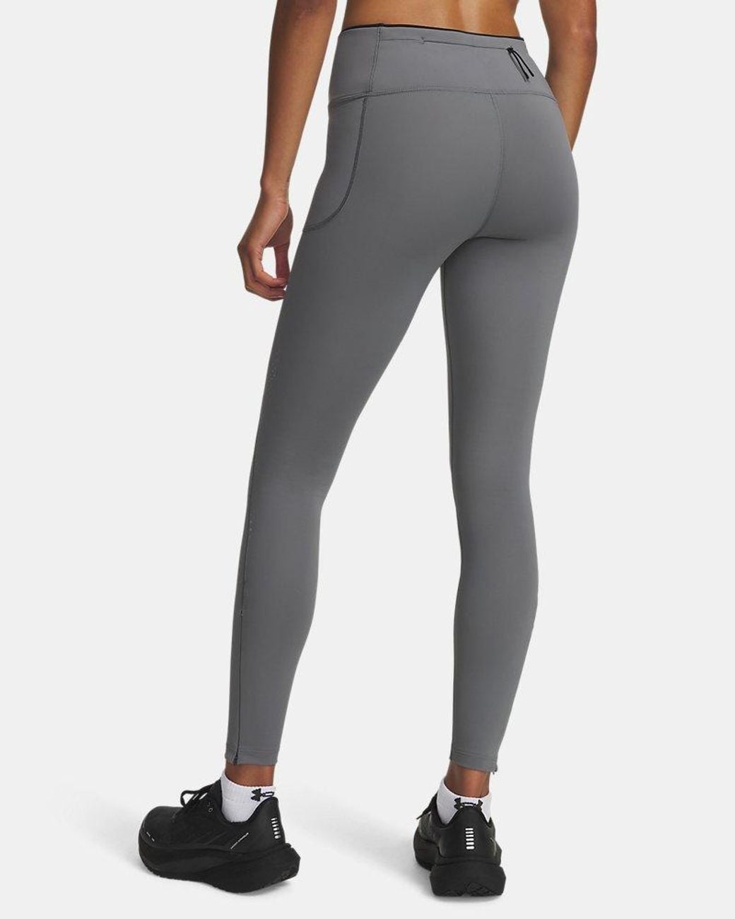 Under Armour Gray Velociti Cold Weather Tights Clay Reflective