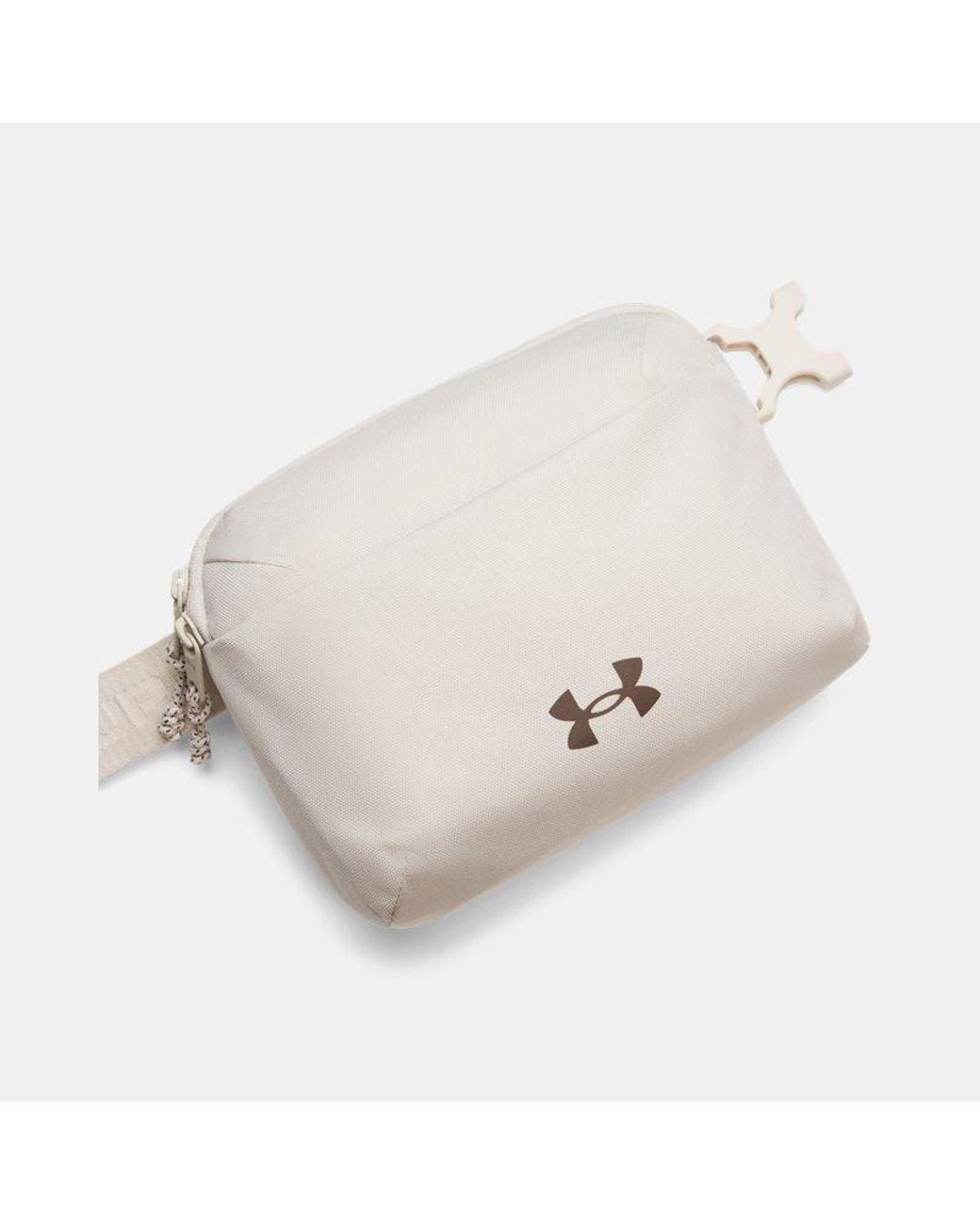 Under Armour White Essential Waist Bag Crossbody Vanilla Vanilla Peppercorn