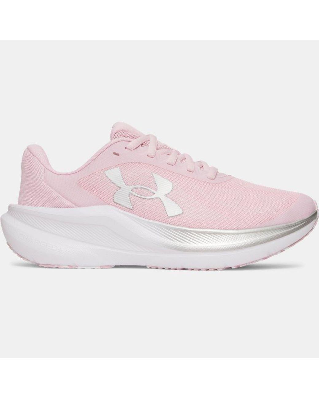 Under Armour Pink Charged+ Chase Running Shoes Prime Metallic