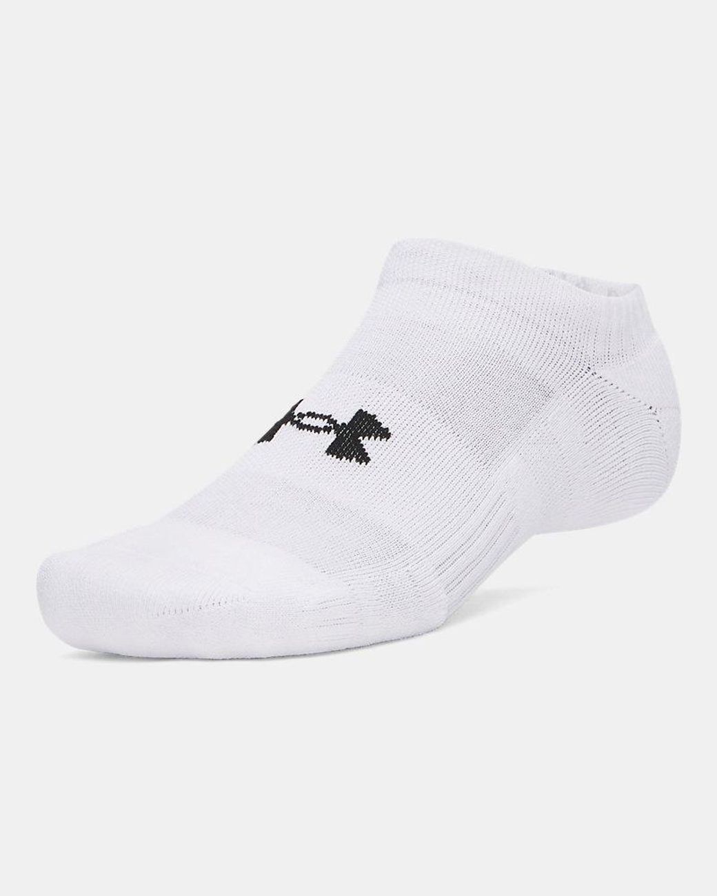 Under Armour White Performance Cotton 3-Pack No Show Socks Ultimate