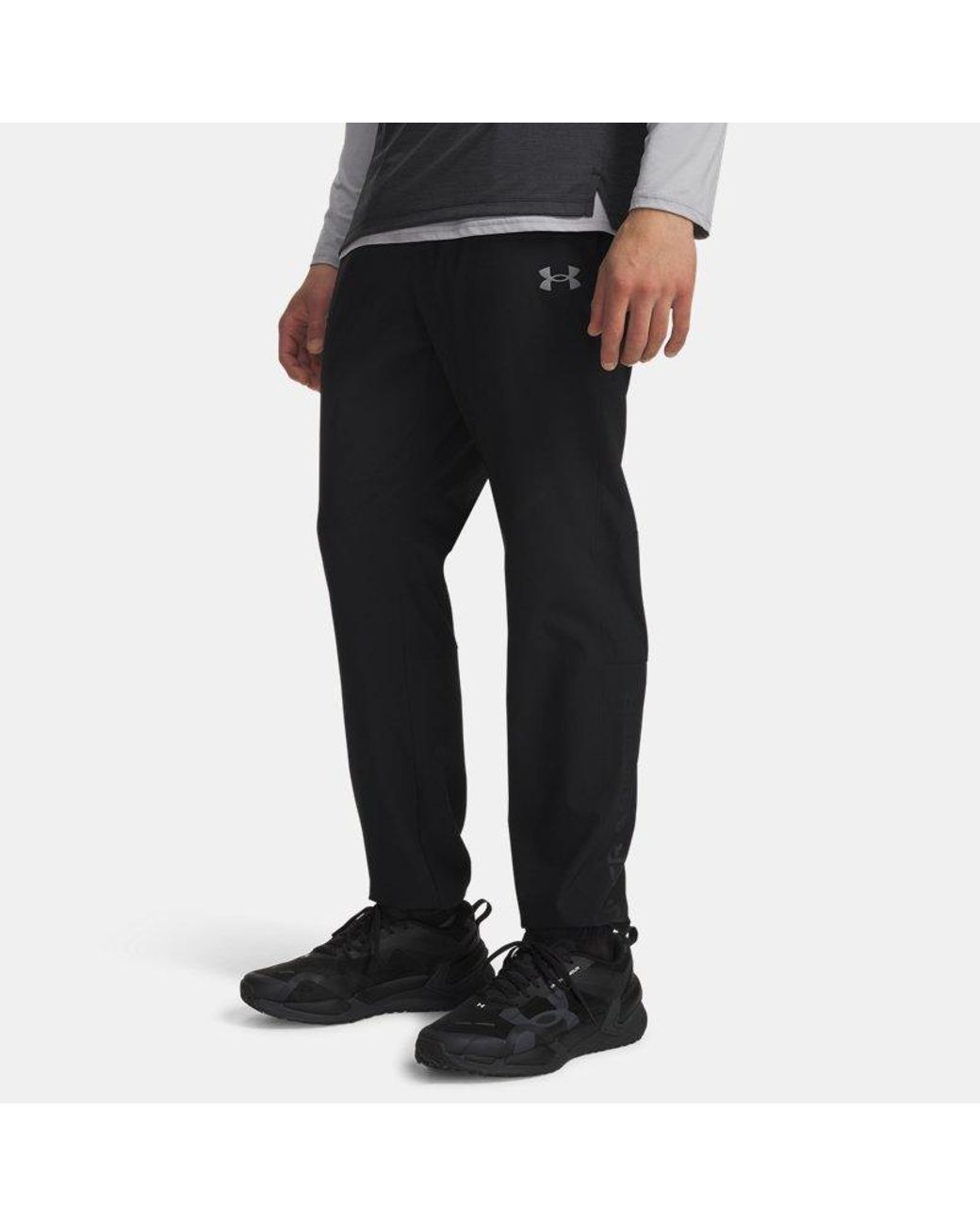 Under Armour Black Tech Utility Woven Pants Steel for men