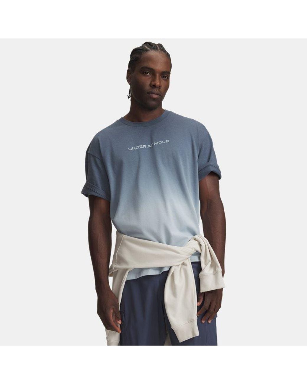 Under Armour Blue Ua Heavyweight Gradient Short Sleeve for men