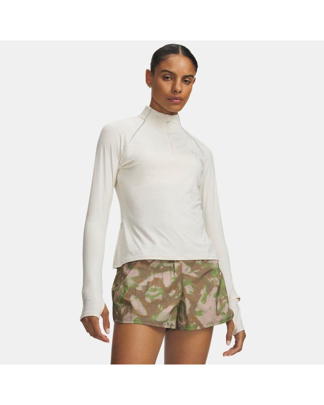 Under Armour White Velociti ½ Zip Stone Reflective