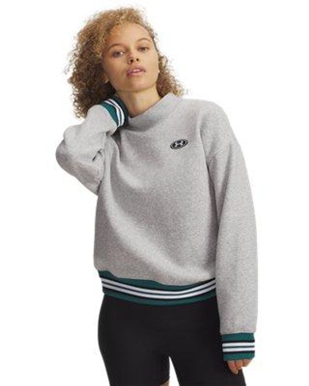 Under Armour Gray Icon Crew Mod Light Heather
