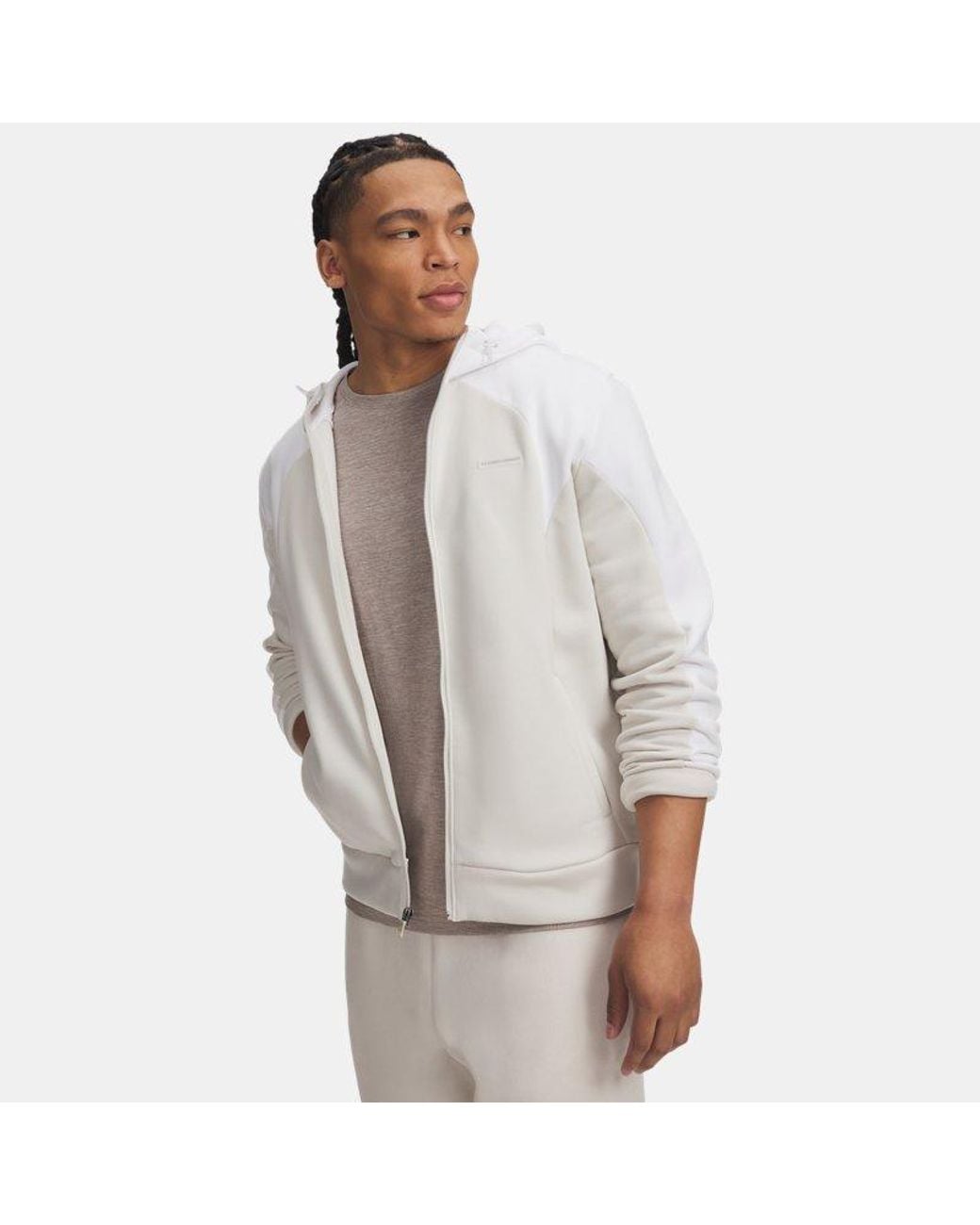 Under Armour Gray Armour Fleece Winterized Full-Zip Hoodie Summit for men