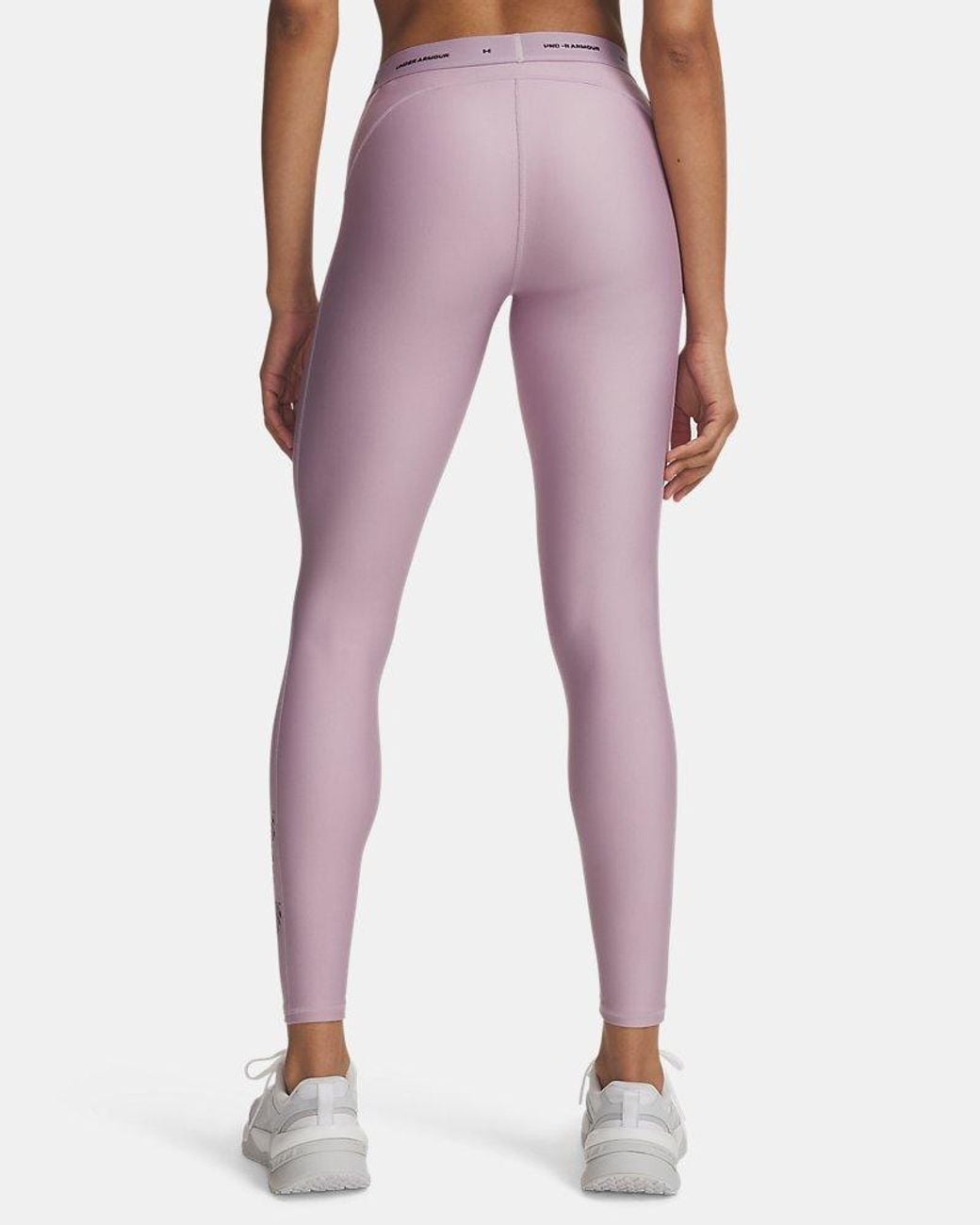 Under Armour Purple Heatgear Graphic Leggings Mauve Ox Blood