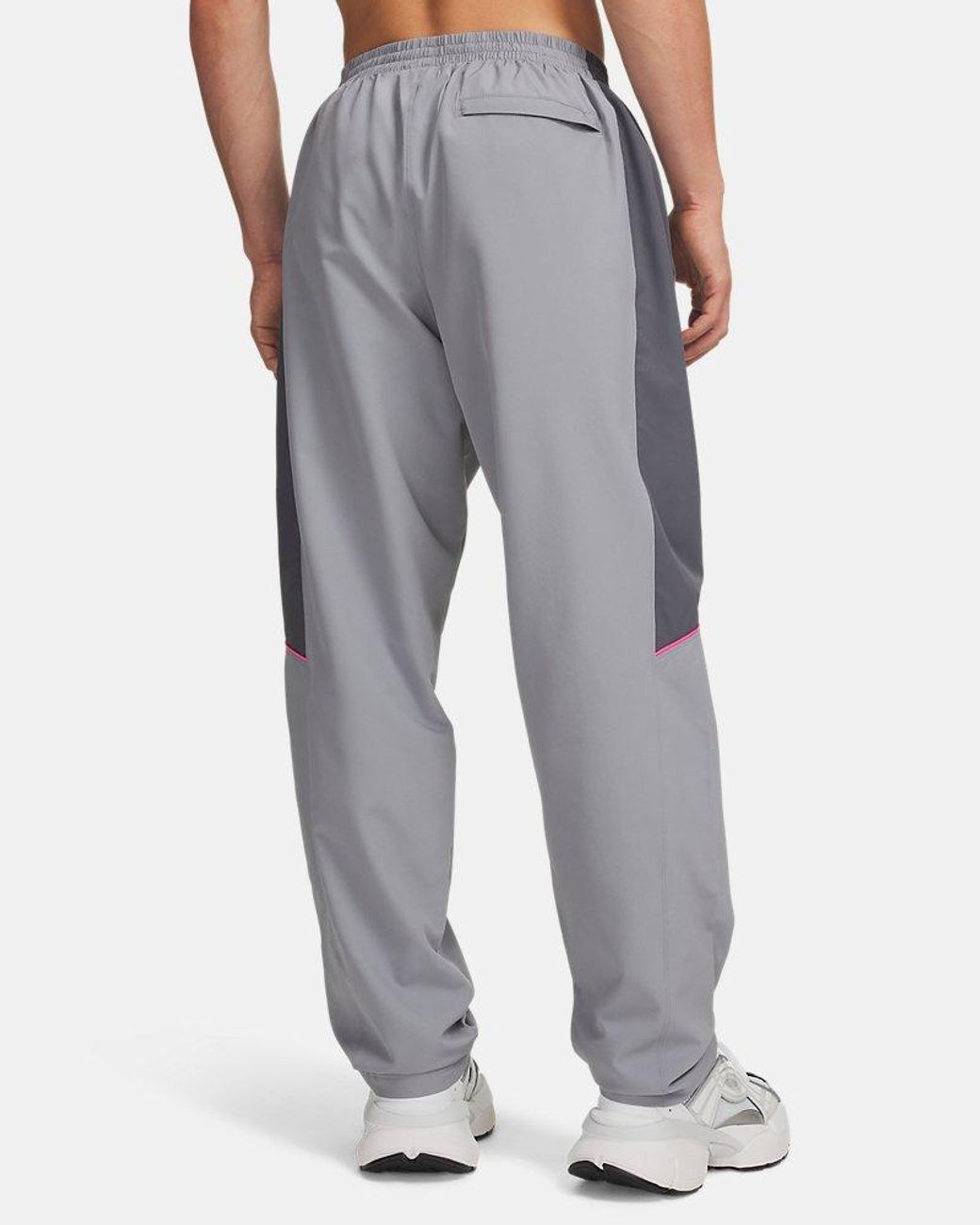 Under Armour Gray Rival Woven Colorblock Pants Steel Castlerock Frenzy for men