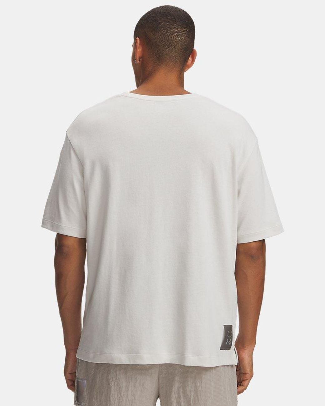 Under Armour Gray Hb Run Heavyweight Lightning Short Sleeve Summit Reflective for men