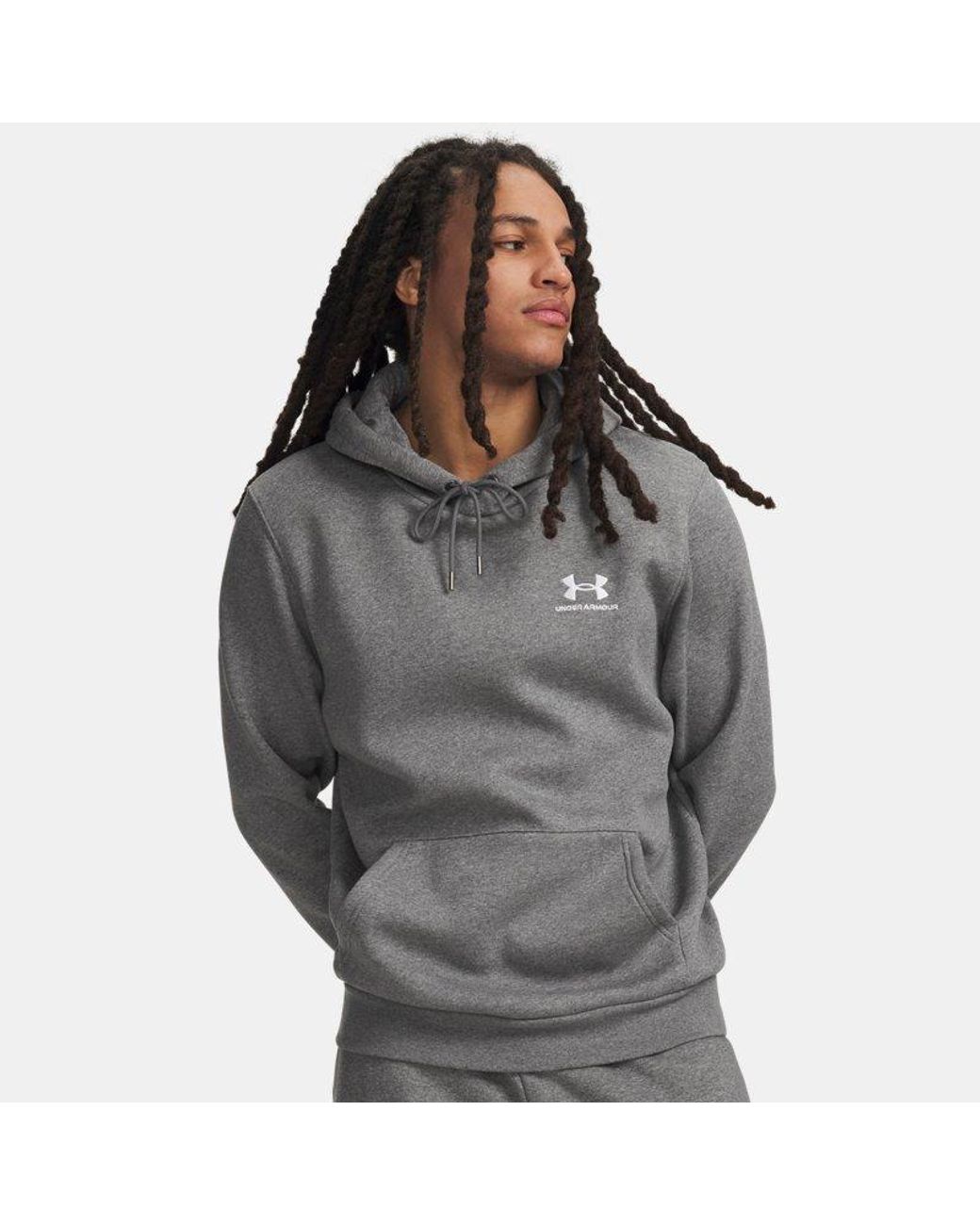 Under Armour Gray Essential Oth Hoodie for men