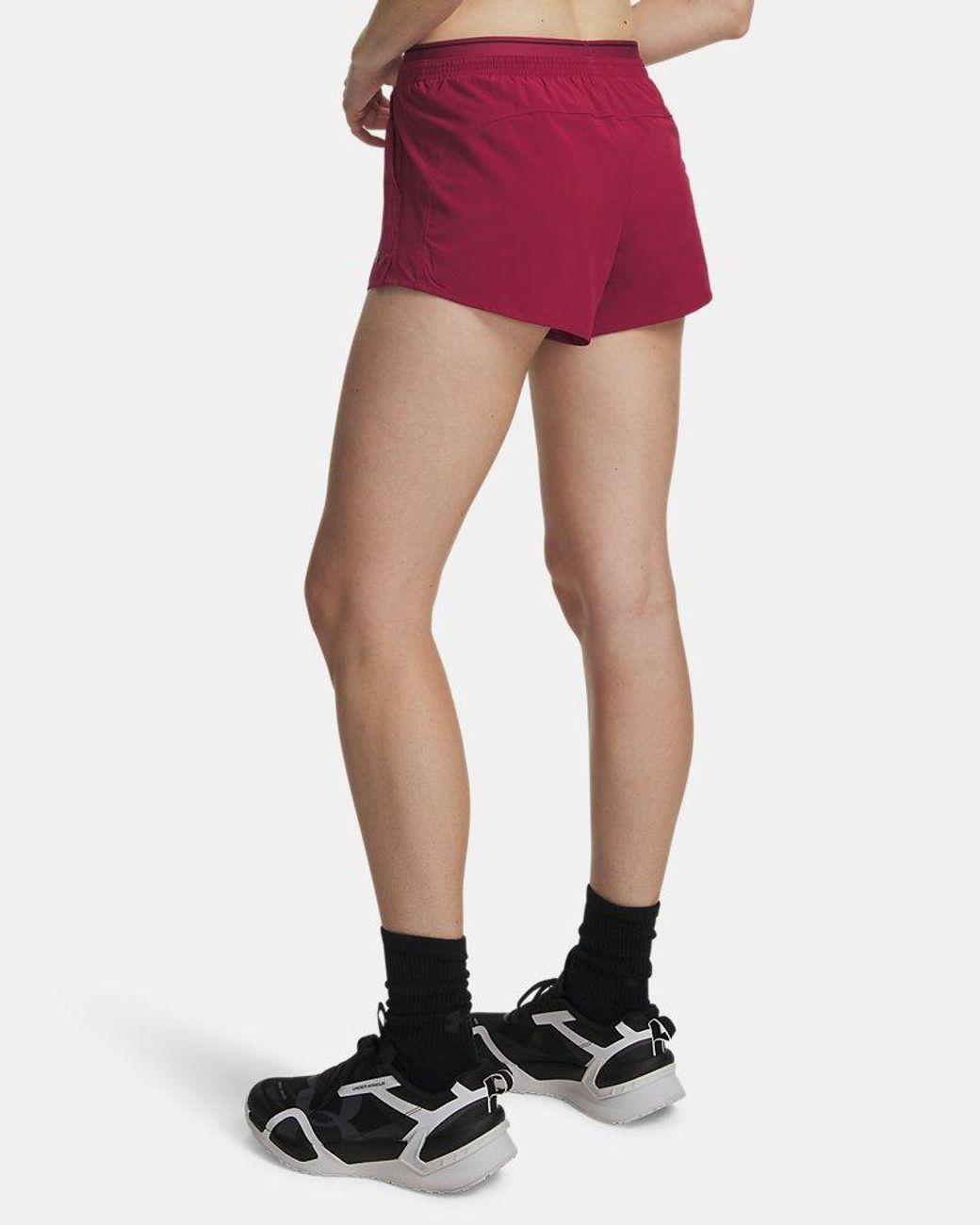 Under Armour Purple Vanish Woven 3" Shorts Claret Ox Blood