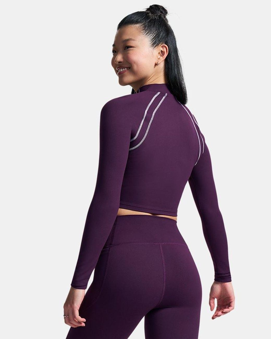 Under Armour Purple Ua Motion Mock Long Sleeve