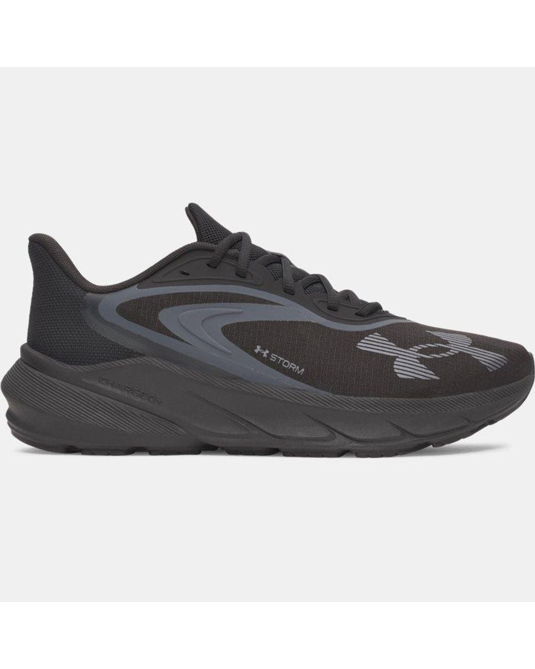Under Armour Black Turbulence 3 Storm Running Shoes Castlerock Metallic Gun Metal for men
