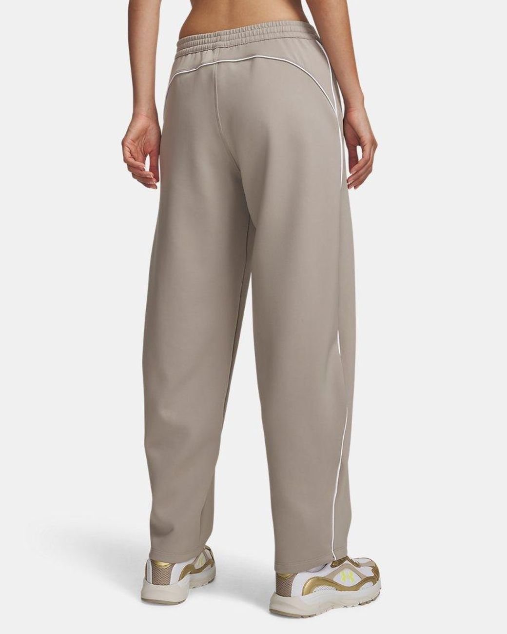 Under Armour Brown Knit Track Pants Timberwolf Taupe