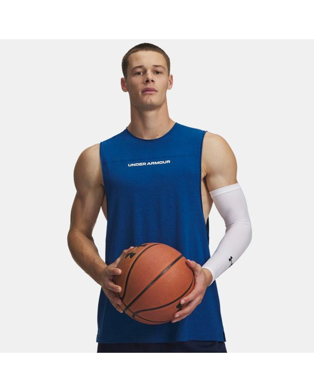 Under Armour Blue Hoops Training Tank Top for men
